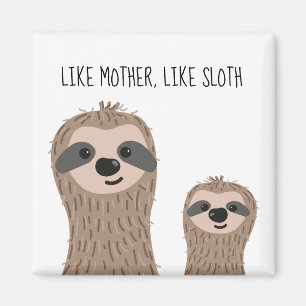 Mommy and Baby Sloth Magnete Magnet
