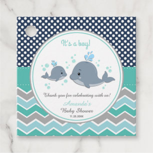 Mommy and Baby Whale Baby Dusche Danke, Geschenk Geschenkanhänger