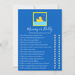 Mommy and Daddy Rubber Ducky Baby Shower Game Einladung