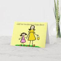 Mommy and Me Brünett Card (Nachricht anpassen)