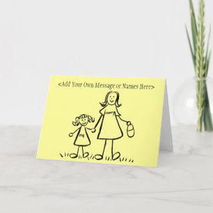 Mommy and Me Grußkarte (Kundenspezifische Nachrich Karte