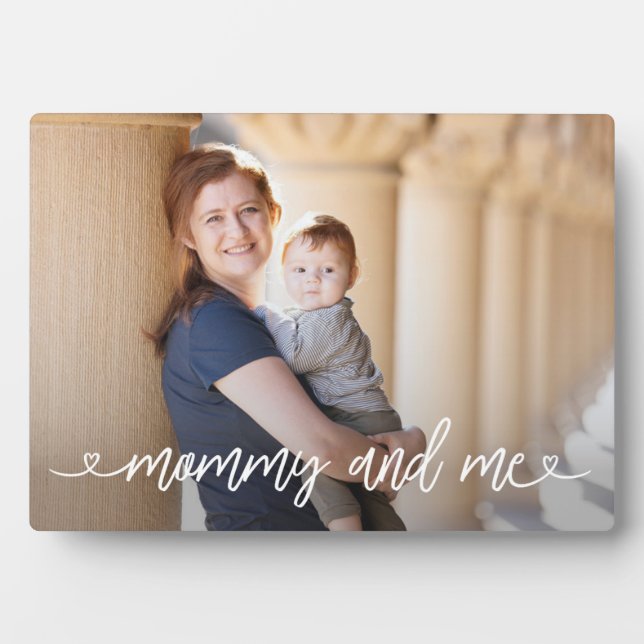 Mommy and Me Hört Personalisiertes Foto Plaque Fotoplatte (Vorderseite)