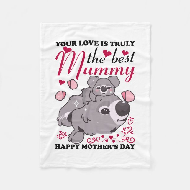 Mommy Art The Best Mommy Fleecedecke (Vorderseite)