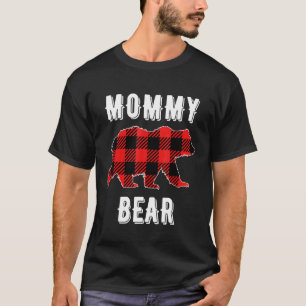Mommy Bar Christmas Pajama Red Kariert Buffalo Fam T-Shirt
