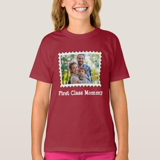 Mommy Best-Mama-Foto der ersten Klasse T-Shirt (Vorderseite)