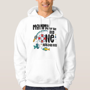 Mommy Big One 1-jähriger Junge Fischen Geburtstag Hoodie