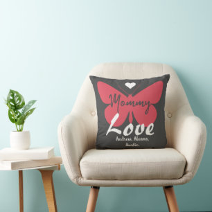 Mommy Butterfly Mama Namen Personalisiert anpassen Kissen