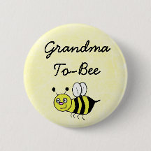 Mommy-Button der Großmutter-zu-Bee-Babydusche