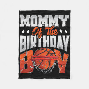 Mommy Bysketbyll Birthday Boy Family Byller B-Tag Fleecedecke