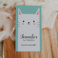Mommy Calling Card Niedlich White Kitty Cat