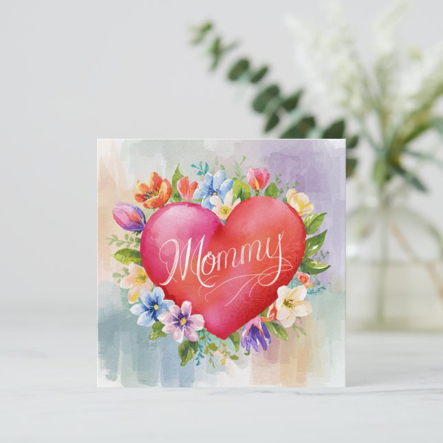 Mommy Card Feiertagskarte (Stehend Vorderseite)