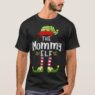 Mommy Christmas Party Elf Matching Family Group T-Shirt