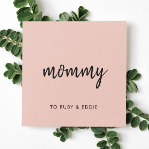 Mommy Contact   Blush Pink Moderne Mama Calling Ca Rabattkarte