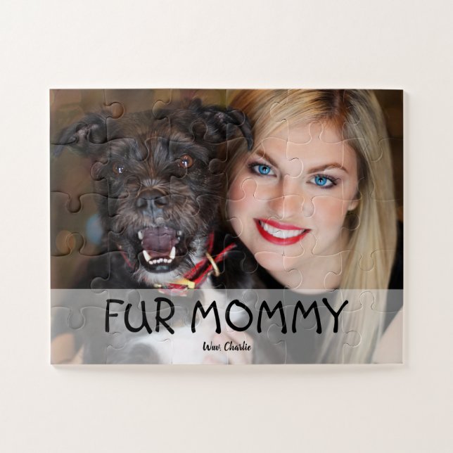 Mommy Custom Foto Wuv You dog (Horizontal)