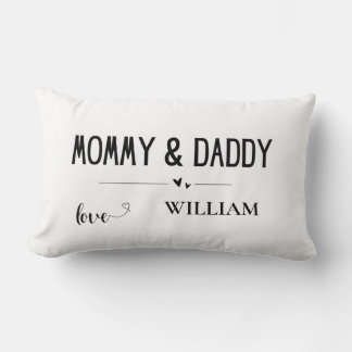 Mommy & Daddy Liebe - Individuelle Name Family Kee Lendenkissen