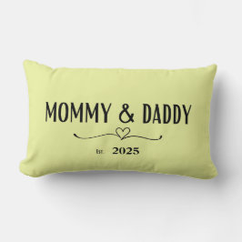 Mommy & Daddy - New Parent Keepake Décor Lendenkissen
