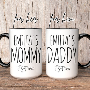 Mommy & Daddy Personalized Mug   Junge Mutter Tasse