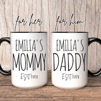 Mommy & Daddy Personalized Mug | Junge Mutter Tasse
