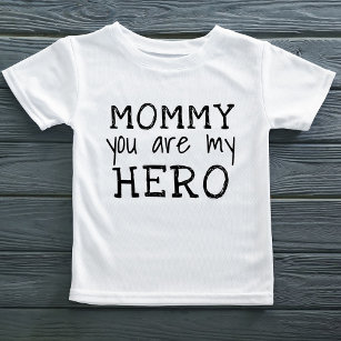 Mommy du bist mein Hero Simple B&W Typografie Baby T-shirt