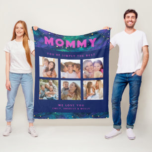 Mommy einfach die beste FotoCollage Personalisiert Fleecedecke