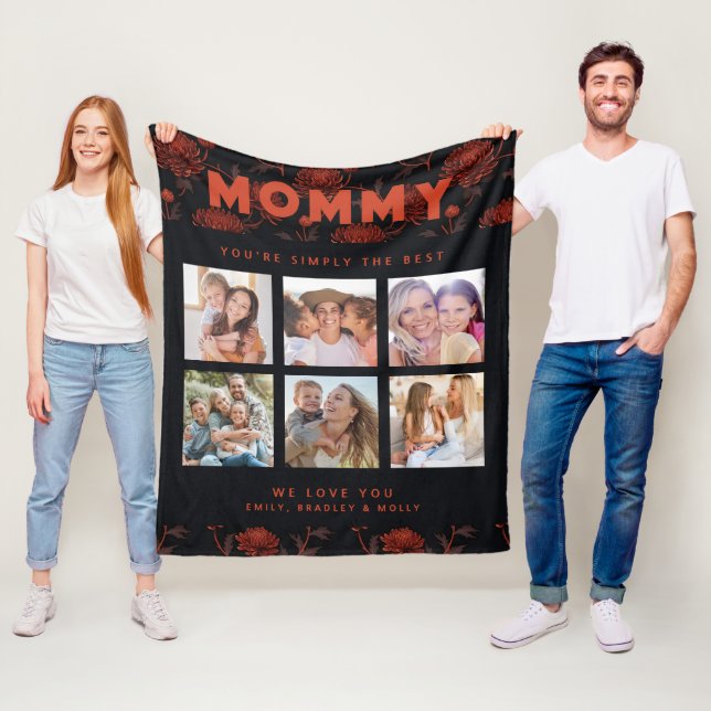 Mommy einfach die beste FotoCollage Personalisiert Fleecedecke (Beispiel)