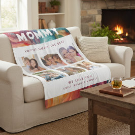 Mommy einfach die beste FotoCollage Personalisiert Fleecedecke