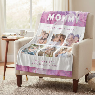 Mommy einfach die beste FotoCollage Personalisiert Fleecedecke