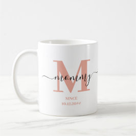Mommy Elegant Script Monogram Kaffeetasse