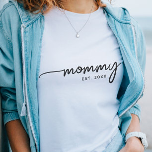 Mommy Elegant Typografie benutzerdefiniertes Datum Sweatshirt