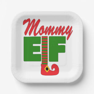 Mommy Elf Pappteller