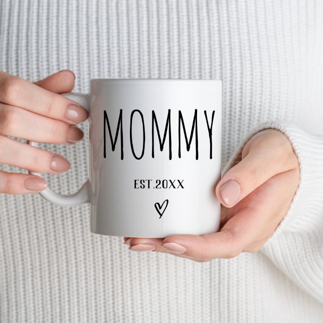 Mommy Est 2025 Neue Eltern erste Mama zu sein Kaffeetasse (Von Creator hochgeladen)