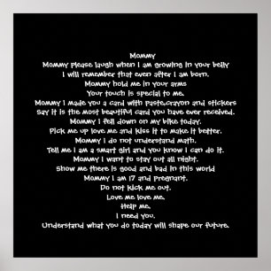 Mommy Gedicht Poster