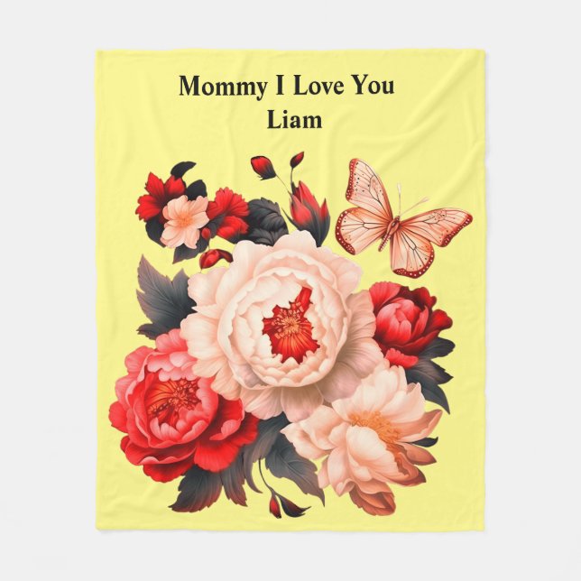 Mommy I Liebe Sie Fleecedecke (Vorderseite)