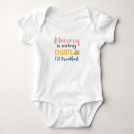 Mommy isst zum Frühstück Charts Baby Strampler
