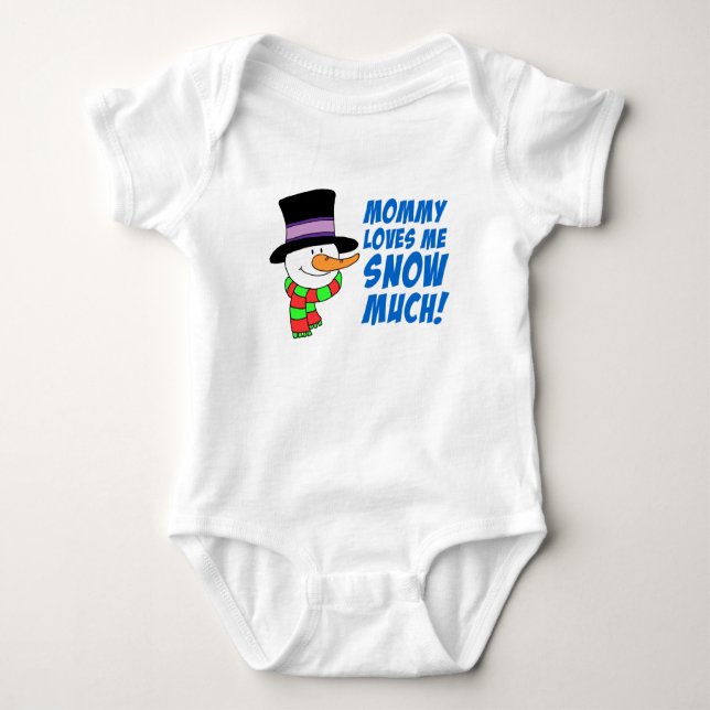 Mommy Lieben Ich schneie viel Baby Strampler (Vorderseite)