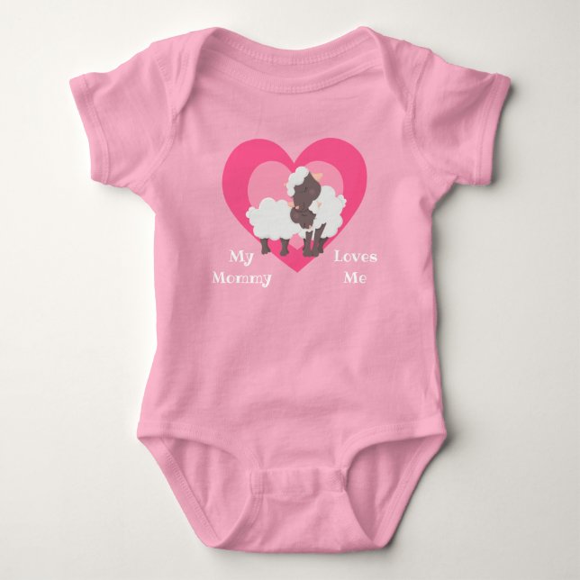Mommy Lieben Me Lamb Baby Strampler (Vorderseite)