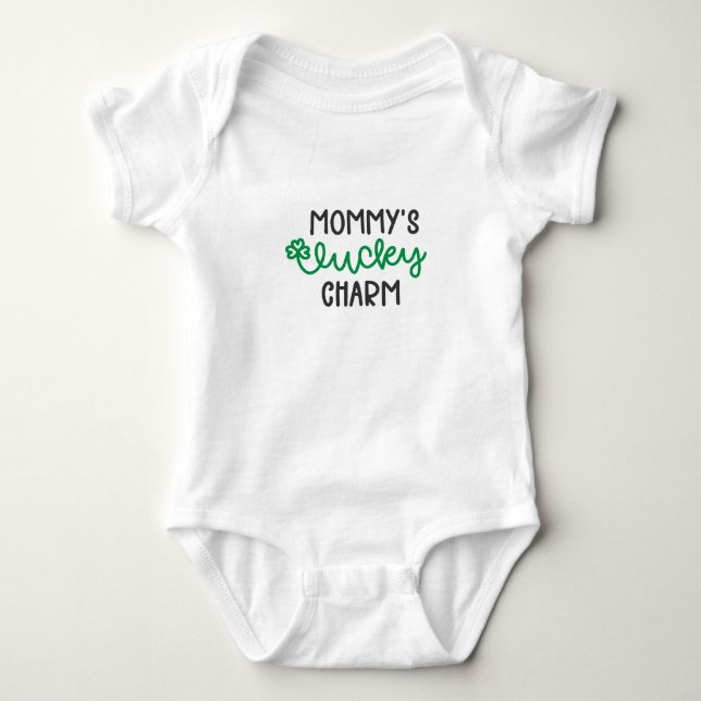 Mommy Lucky Charm Bodysuit Baby Strampler (Vorderseite)