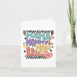 Mommy Mama Bruh Retro Groovy Mütter Day Vintag Mo Karte