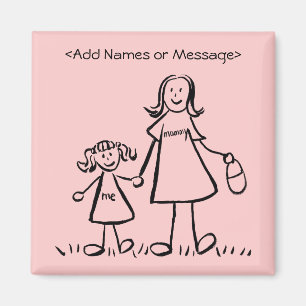 Mommy & Me - Eigene Magnete für Mutter und Tochter Magnet