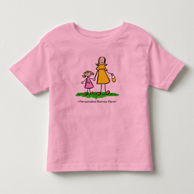 Mommy & Me - Mutter und Tochter Blonde T - Shirt (Vorderseite)