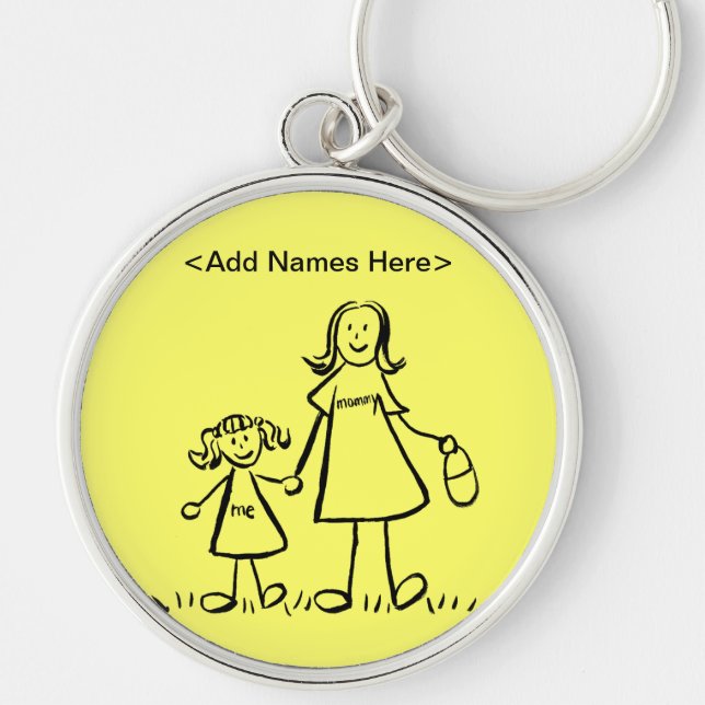 Mommy & Me Schlüsselanhänger (Option Namen anpasse (Vorne)