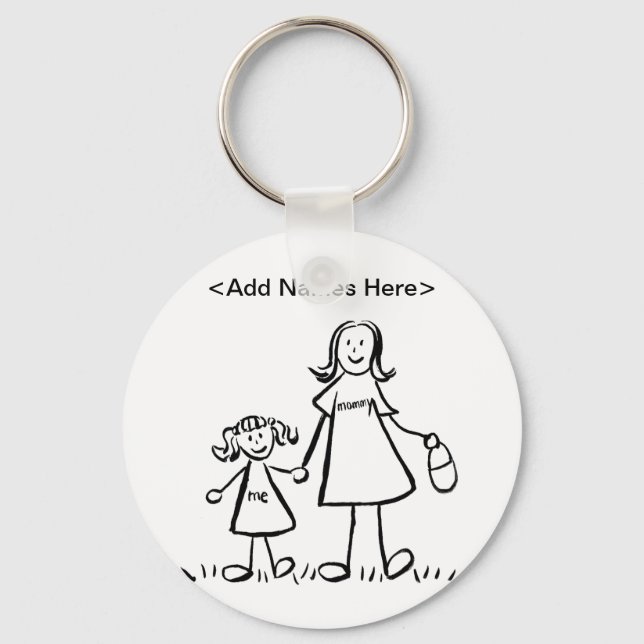 Mommy & Me Schlüsselanhänger (Option Namen anpasse (Vorderseite)