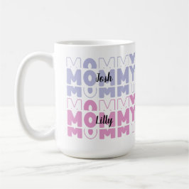 Mommy Modern Pastel Farbe Custom Muttertag Kaffeetasse