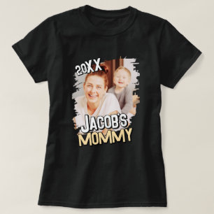 Mommy Modern Simple Grunge Custom Baby Foto T-Shirt