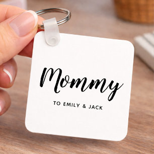 Mommy   Moderne Mama Kinder nennen Mutter Schlüsse Schlüsselanhänger