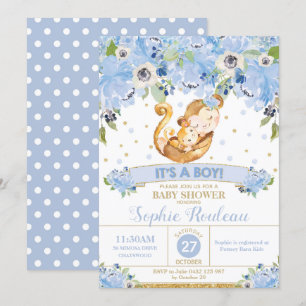 Mommy Monkey und Baby Monkey Baby Shower Baby Boy Einladung