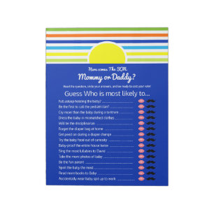 Mommy oder Daddy Guess Who Baby Shower Game Notizblock