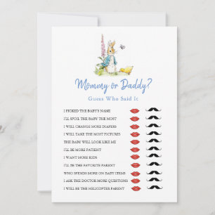 Mommy oder Daddy Peter Rabbit Baby Shower Einladung