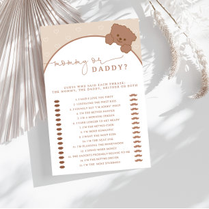 Mommy oder Daddy Teddy Bear Pink Baby Showspiel