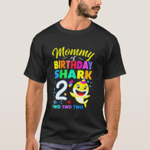 Mommy of Birthday Shark 2nd Matching Oufit Party F T-Shirt